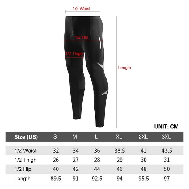 M Buder Pantalones Largos para Bicicleta de Hombre Almohadilla de Gel Transpirable Talla 2XL