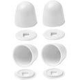 thumbnail image 1 of Lot de 4 Bouchons de Boulons de Toilette Universels, Bouchons de Boulons de Cuvette de Toilette en Plastique Rond, avec Rondelles Supplémentaires pour une Installation Facile, Hauteur de 1,44 Pouce, Couleur Blanche, 1 of 6