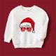 thumbnail image 5 of Sudadera con textura de manga larga a juego para toda la familia con estampado gráfico navideño en color blanco, 5 of 5