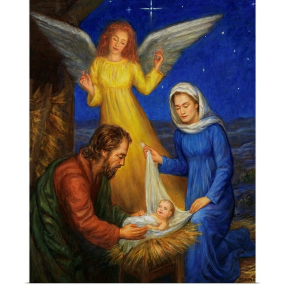Great BIG Canvas | Rolled Edgar Jerins Poster Print entitled The Savior Is Born