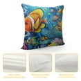 thumbnail image 4 of COMIO  Beautiful Lovely Fishes Pillowcases Watercolor Marine Life Colorful Coral Painting Pillow Case Decorative Throw Pillow Cover for Home Sofa Office, 4 of 5
