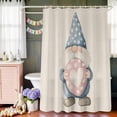 thumbnail image 5 of Shower Curtain for Bathroom Cute Easter Farm Gnome Waterproof Bath Curtains Shower Curtains with Hooks,Blue Dwarf with Egg on Retro Line Bathroom Curtain Privacy Drapes for Bathtubs Toilet 72x72in, 5 of 9