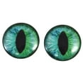 thumbnail image 2 of Cheshire Cat Glass Eyes in Blue and Green, 2 of 4