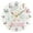 Gold, variant on Pastel Unicorns Butterflies Hearts Round Wall Clock Silent Analog Battery Operated Black Pointer Home Decor 9.84" Diameter