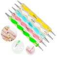 thumbnail image 3 of Zodaca 20 Pcs Nail Art Design Painting Dotting Pen Brushes Set Tool + Red Cosmetic Make Up Roll up Bag (3-in-1 Accessory Bundle), 3 of 4