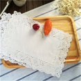 thumbnail image 3 of CPDD 9X6.5 Inch Rectangle White Paper Doilies for Birthday Party Wedding Tableware Decoration,Pack of 200 S1, 3 of 7