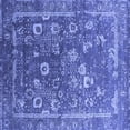 thumbnail image 1 of Ahgly Company Indoor Square Oriental Blue Industrial Area Rugs, 7' Square, 1 of 4