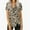 Brown womens blouses and tops dressy, variant on Wycnly Womens Blouses and Tops Dressy Vintage Leopard Button Side Slit Irregular Hem Tunic Shirts Summer Striped Print V-Neck Short Sleeve Cute Tees Tops Black XL