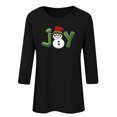 thumbnail image 5 of asdoklhq Sweatshirts Ladies' Christmas Round Neck 3/4 Sleeve T-shirt Shirt Black 3X, 5 of 5