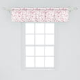 thumbnail image 2 of Ambesonne I Love You Window Valance, Hearts Wedding Rings, 54" X 12", Maroon Pink Blush, 2 of 3