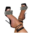 thumbnail image 4 of Sandalias Mujer Tacones Altos Moda Verano Cabeza Cuadrada Peep Toe Vendaje Sandalias Zapatos Wmkox8yii  hfjk4844, 4 of 4
