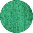 thumbnail image 1 of Ahgly Company Machine Washable Indoor Round Abstract Turquoise Blue Contemporary Area Rugs, 8' Round, 1 of 4