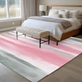 thumbnail image 5 of Pink Grey Washable Living Room Rugs 5'x7', Abstract Vintage Ombre Mottled Texture Farmhouse Low Pile Throw Large Area Rugs Non-Slip Sturdy Edge Binding Carpet for Dining Room Bedside Kitchen, 5 of 9