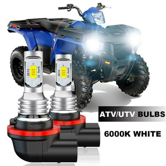 2 SUPER LED Headlight For 2020 Honda ATV TRX250 34901 HR3 A21 12V 35/35W Bulbs