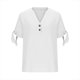 thumbnail image 3 of Camisola de Color Sólido de Ajuste Suelto de Algodón de las Mujeres sin Mangas, Casual Cuello Redondo Superior, 3 of 6