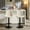 Ivory, variant on Roundhill Furniture Kovyn Contemporary Adjustable Barstool with Faux Leather Swivel Seats, Set of 2, Blue