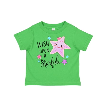 

Inktastic Wish Upon a Starfish- Cute Gift Toddler Boy or Toddler Girl T-Shirt