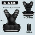 thumbnail image 2 of Adjustable Weighted Vest for Women Men, 4-10lbs/10-18lbs/20-32lbs Body Weight Vest Exercise Set with 6 Ironsand Weights & Reflective Strips for Walking Running Workout Cardio Strength Training, 2 of 8