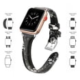 thumbnail image 4 of Correas de cuero compatibles con Apple Watch 38 mm-40 mm / 42 mm-44 mm, correa de cuero de grano superior pulsera delgada y delgada para iWatch Series 5/4/3/2/1 MFZFUKR 2033273-27, 4 of 9