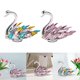 thumbnail image 4 of Conjunto de 2 Estatuas de Cisne en Cristal para Decoración Elegante, 4 of 9