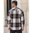 thumbnail image 4 of COOFANDY Mens Flannel Shirts Long Sleeve Lightweight Plaid Shirt Casual Button Down Shirts Jacket, 4 of 10