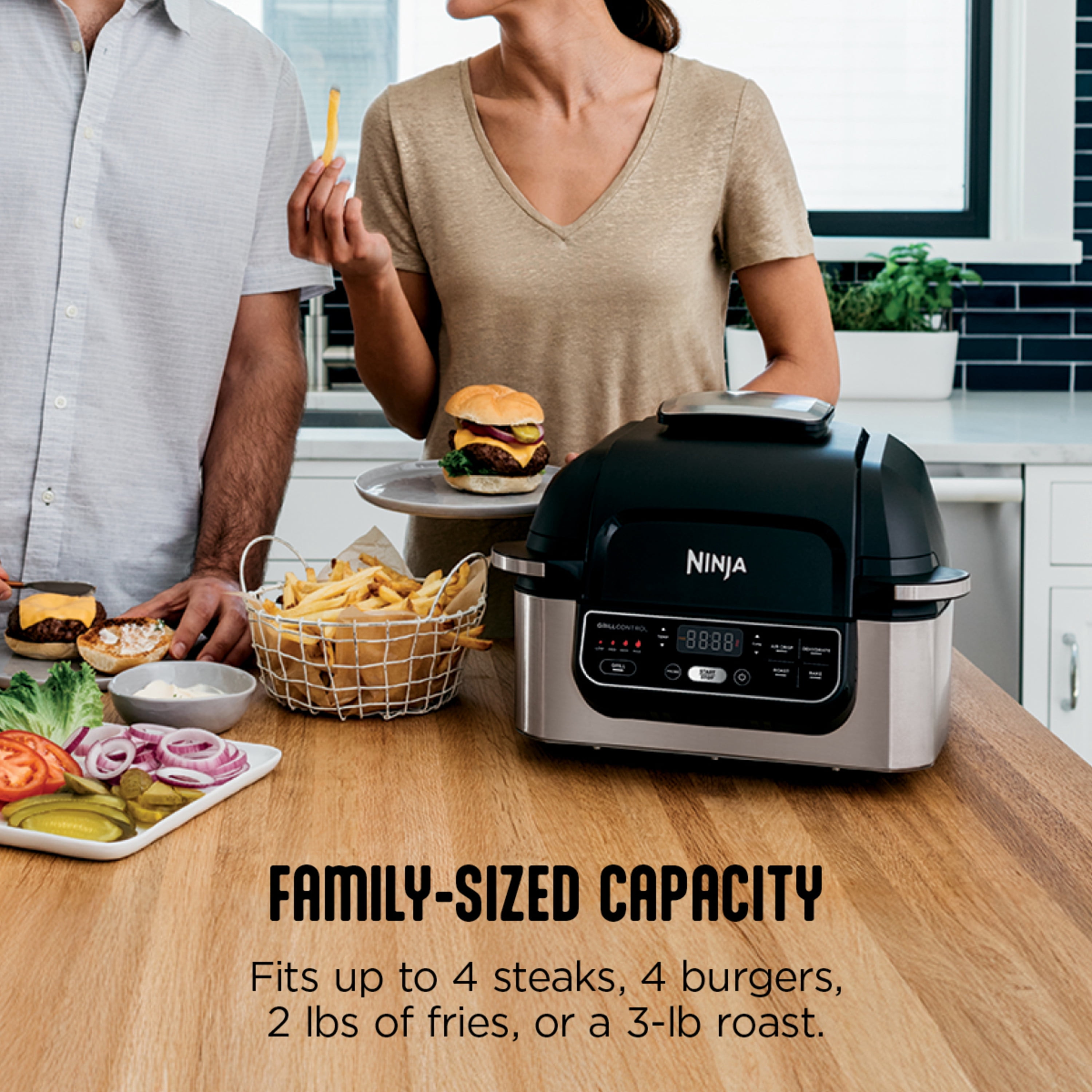 Ninja Foodi 4-in-1 Smokeless Indoor Grill & Air Fryer with
