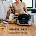 thumbnail image 6 of Ninja 4-in-1 Indoor Grill & Air Fryer, Smokeless, 4-Qt, 100 sq in Grill Area, AG300 Black/Stainless, 6 of 14