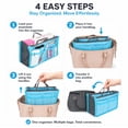 thumbnail image 6 of 1-Pack Women’s Purse Organizer Insert with Zipper Handles, Multi-Pocket Handbag Tote Liner, Travel Bag-in-Bag Storage Insert TIKA, 6 of 7