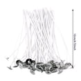 thumbnail image 2 of 100Pcs Functional Candle Wicks Waxed Wick With Metal Sustainer Tabs For Pillar Candle Making And Candle DIY 8cm/3.2in 12cm/4.7in 20cm/8in Candle Wicks 100 Pcs Centering Device, 2 of 3