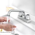 thumbnail image 4 of Grifo para lavabo WMF-4225-1-L con doble manija para uso utilitario, lavandería o taller, 4 of 7