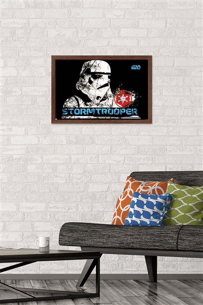 Star Wars: Original Trilogy - Stormtrooper Sketch Wall Poster, 14.725" x 22.375", Framed