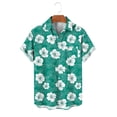 thumbnail image 5 of BRGZLK Men's Short Sleeve Hawaiian Shirt Floral Button Down Shirts Tropical Holiday Beach Shirts Lightweight Summer Tops, 5 of 5