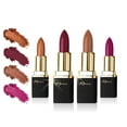 thumbnail image 4 of Khasana Lipstick Set. Long Lasting Lip color, 4 Piece Gift Set. Moisturizing Formula, Infused with Vitamin E and Vitamin C. Multi Finish Lip Makeup, Cream Gloss & Matte. Pack of 4., 4 of 5