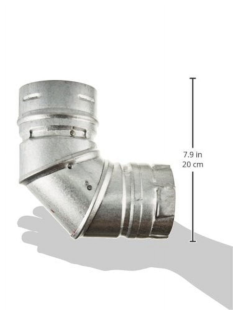 M&G DuraVent DURAVENT 3PVL-E90R 3" Vent 90 Degree Elbow, No Size, Silver