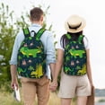 thumbnail image 5 of Yiaed Dinosaurs and Flowers Print Backpack, Premium Laptop Backpack, Travel Backpack for Women, Lightweight Backpacks, Comfortable Back Pack-Medium, 5 of 5