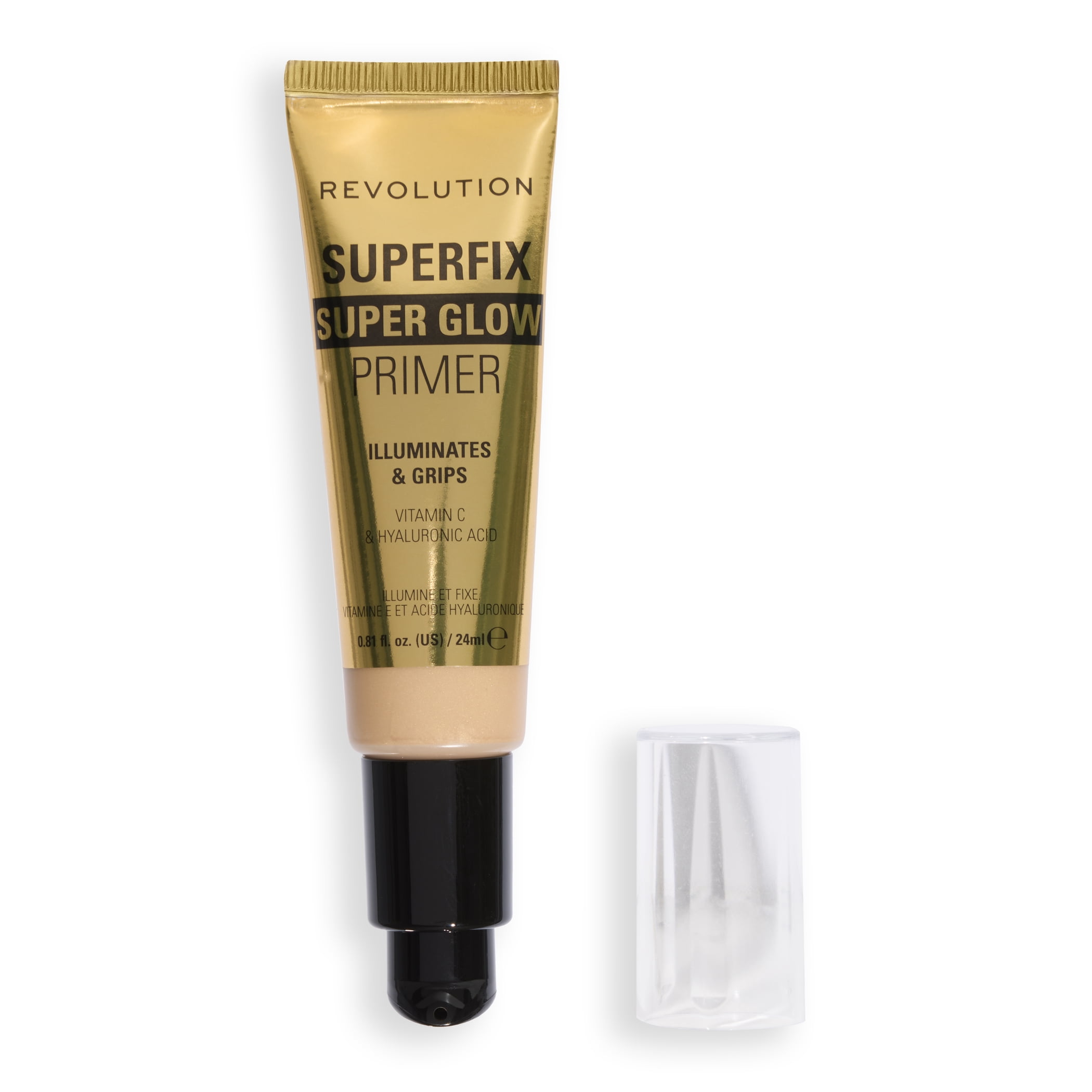 Revolution Superglow Grip Primer, Illuminating Gel, Vitamin C, Hydrating, Clear, 0.94 oz