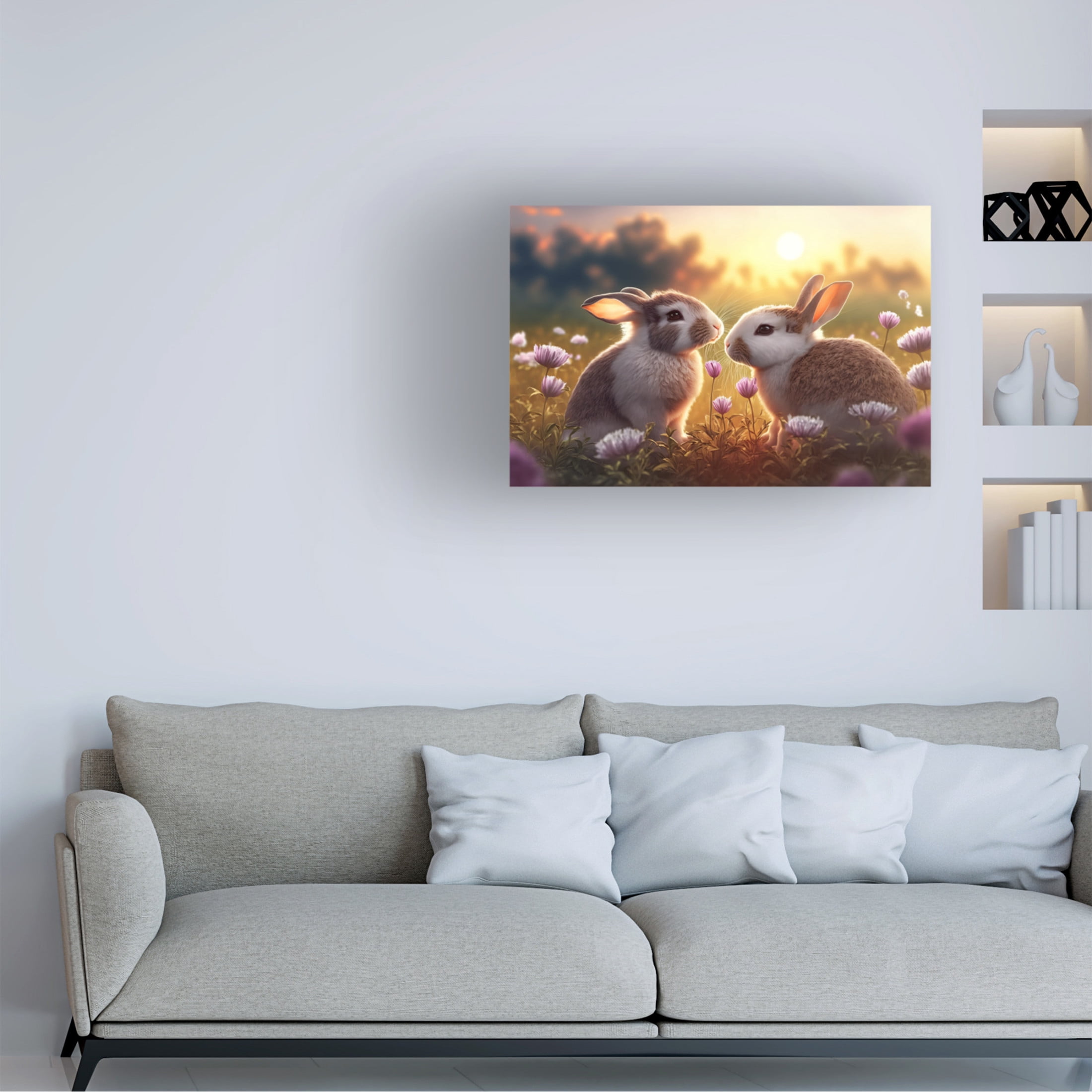 Canvas Wall Art - Ray Heere 'Woodland Animals 16' Wall Art for Living Room, Bedroom, or Office Décor by Trademark Fine Art - 32 x 22 Inches