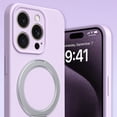 thumbnail image 4 of ELEHOLD for iPhone 14 Pro Liquid Silicone Case,Strong Magnetic Compatible with Mag Safe Charging Invisible Ring Holder Kickstand Soft Shockproof Protection Cover for iPhone 14 Pro,White, 4 of 6
