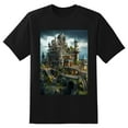 thumbnail image 2 of Plus Size Shirt for Women Black Tops for Women Short Sleeves Shirt for Women Castle T Shirt Crewneck Shirt for Women XL, 2 of 5