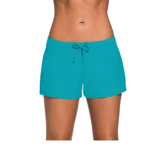 yingyy Swim Shorts Fast Drying Flat Angle Design Cropped Trousers Lightweight Wetsuit Bathing Trunks Good Elasticity for Women Green L