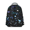 thumbnail image 4 of Watercolor Whale and Dolphin Student Backpack Waterproof Scratch-Resistant Composite Oxford Cloth with Nautical Hand Drawn Marine Life Design, Comfortable Adjustable Straps for Outdoors, 4 of 4