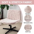thumbnail image 7 of Lavish Cover Waterproof Elastic Criss Cross Chair Cover, Washable Armless Chair Protector for Home, Office(Pink, Palm Leaf, No Chair), 7 of 7