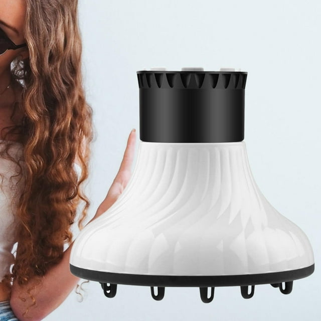 Meiiso Sale! Hair Dryer Hood, Hair Diffuser Attachment Lightweight Curly Hair Dryer Diffuser 3.8 Cm and 6 Cm Adjustable Hair Curling Tool Diffuser Blow Dryer Diffuser for Frizz Curly A, White