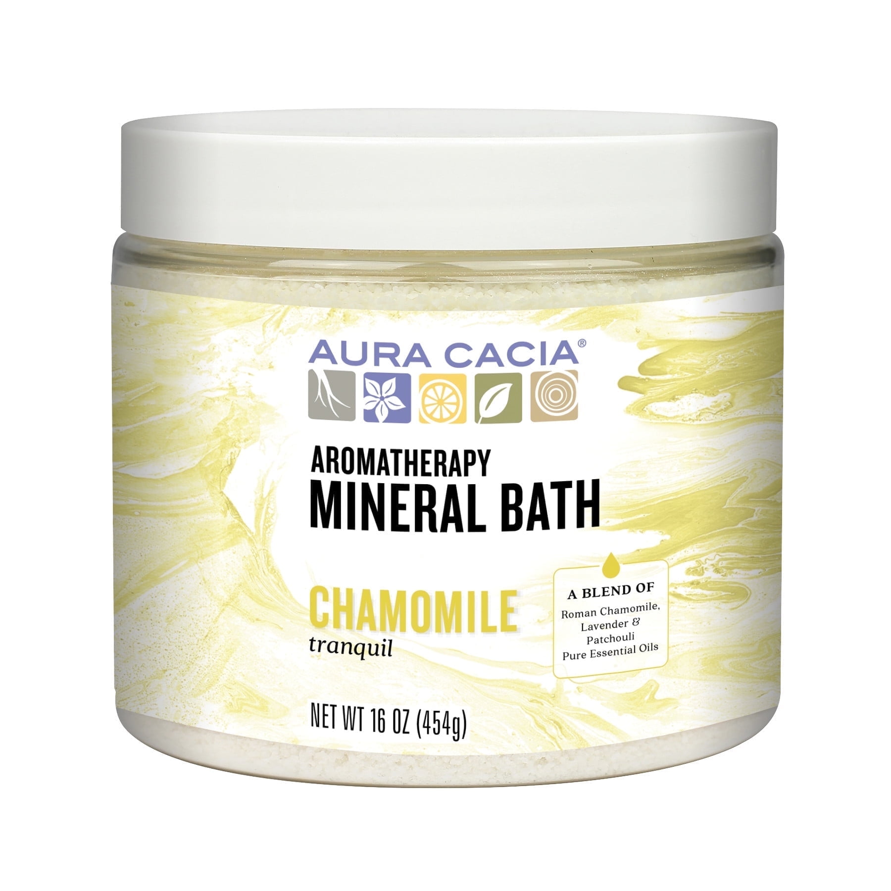 Aura Cacia Tranquil Chamomile Aromatherapy Mineral Bath, 16 oz