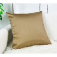 thumbnail image 4 of Aiking Home Collection 26x26 Inches Faux Silk Square European Shams, Zipper Closure, Brass (Set of 2), 4 of 7
