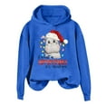 thumbnail image 2 of Christmas Sweatshirt Lady I Want To Do A Hippo with A Tops All The Christmas Hoodie Blue XXL, 2 of 4