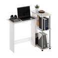 thumbnail image 3 of Pemberly Row Corner Computer Desk with Bookshelf in Stainless Steel Tubes, 3 of 6