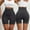 Black, variant on Hvot&aat Women's High Waisted Peach Hip Lifting Leggings Fitting Drying Yoga Shorts Luscious Curvy Body Shaping Pants