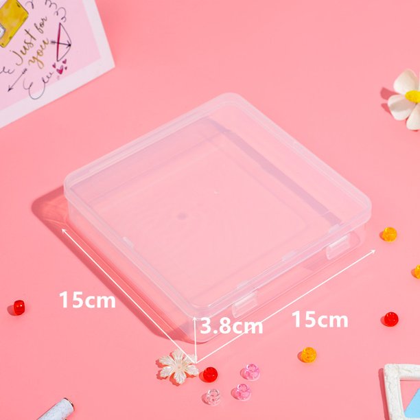 Caja de plástico transparente cuadrada Caja de almacenamiento de piezas rectangular cuadrada Caja de joyería Equipo de pesca Embalaje de flores de jabón Caja cuadrada