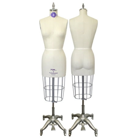 PGM Industry Grade 601AT Antique Ladies Dress Form with Hip (Industry Pro)